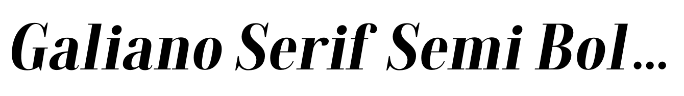 Galiano Serif Semi Bold Italic